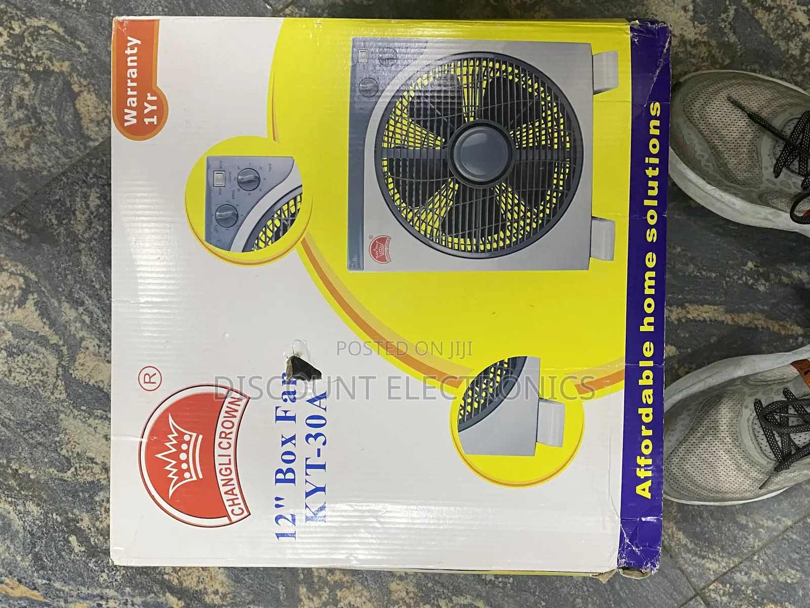 Changli Crown Modern Box Fan: Elegance Redefined