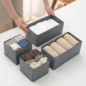 Ikea Organizer Box, Set Of 6 Dark Grey