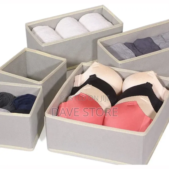Ikea Organizer Box, Set Of 6 Dark Grey