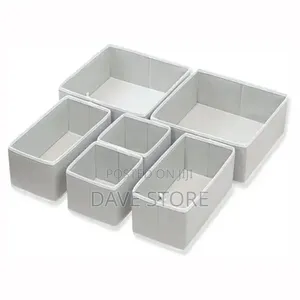 Ikea Organizer Box, Set Of 6 Dark Grey