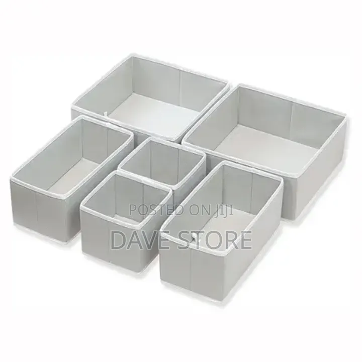 Ikea Organizer Box, Set Of 6 Dark Grey