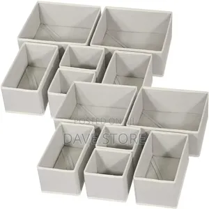 Ikea Organizer Box, Set Of 6 Dark Grey