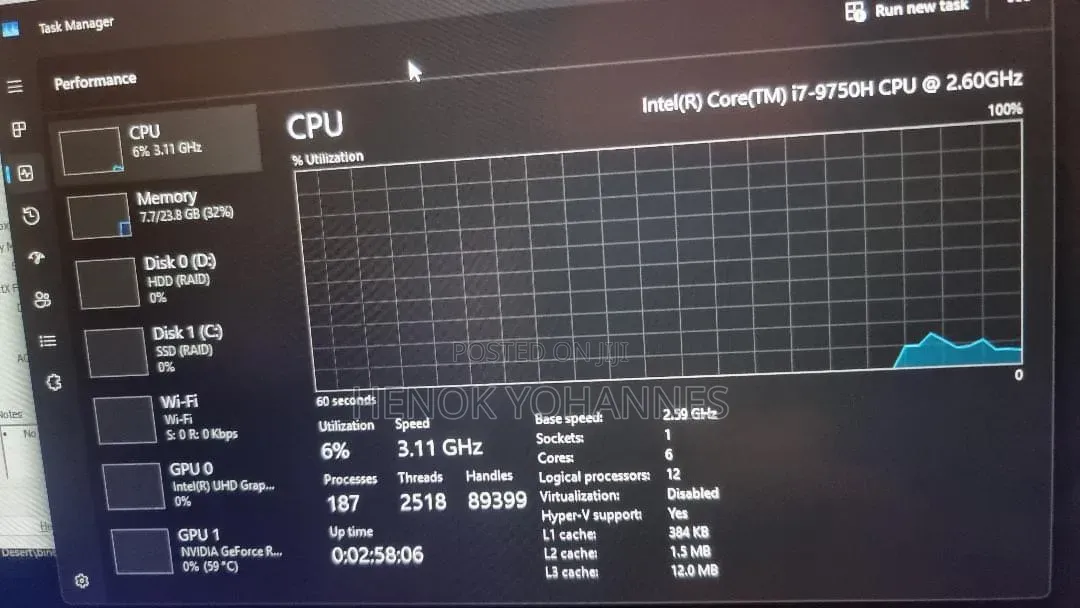 Laptop Dell G7 17 16GB Nvidia HDD+SSD 1T