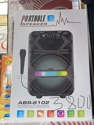 Abs8102 Portableparty Speaker Wireless Karaoke Machine With RGB Light