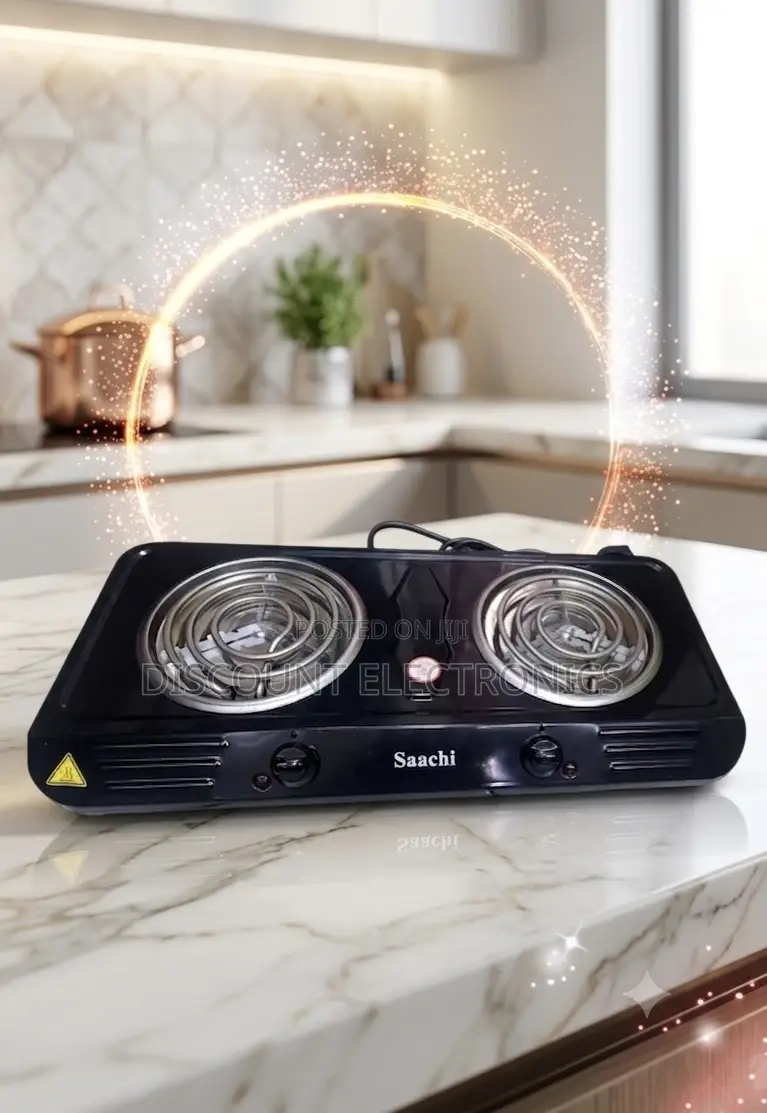 Saachi Double Burner Electric Hot Plate – Portable Countertop Cooktop