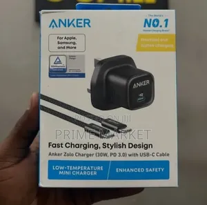 Anker Zolo Charger 30w, Pd 3.0 With Usb-C to Usb-C Cable - Black