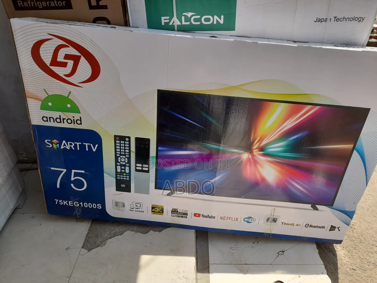 Gl Smart Tv 75 Inch Andraid Doubel Gelass 2025 Quality Hifi Speaker