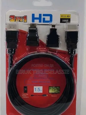 3 In 1 Mini Hdmi Male To Hdmi Female Adapter Converter 1080p