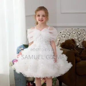 Mk- 0834 Princess Girls Cross-Border Trade Off-Shoulder Dress