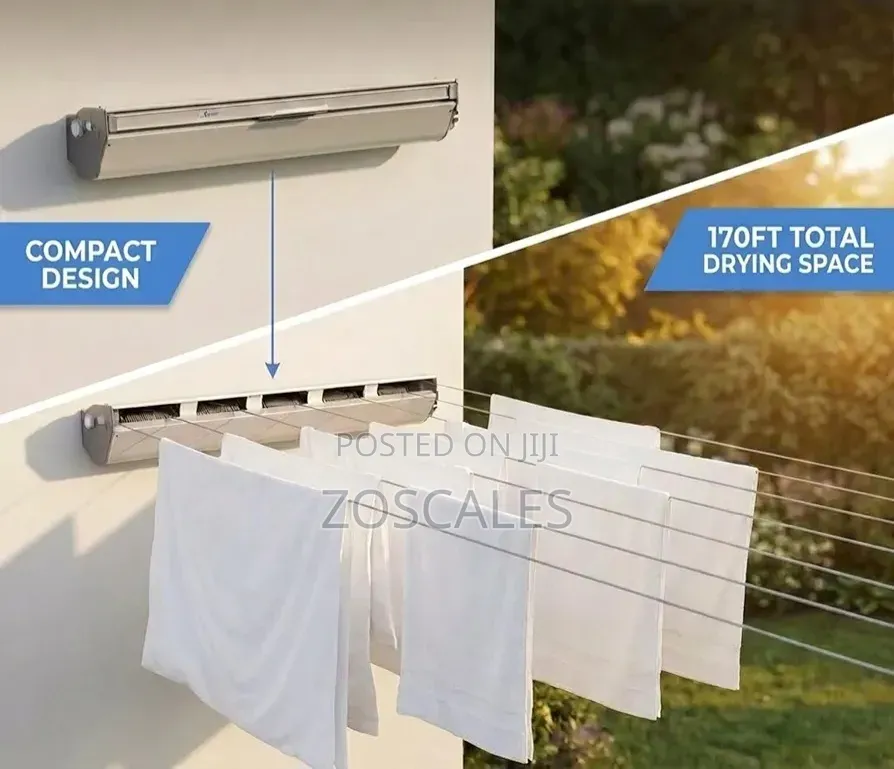 5 Line Retractable Clothesline