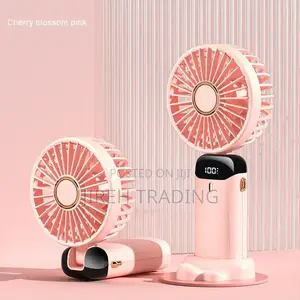 Folding Led Digital Display Fan – Portable Rechargeable