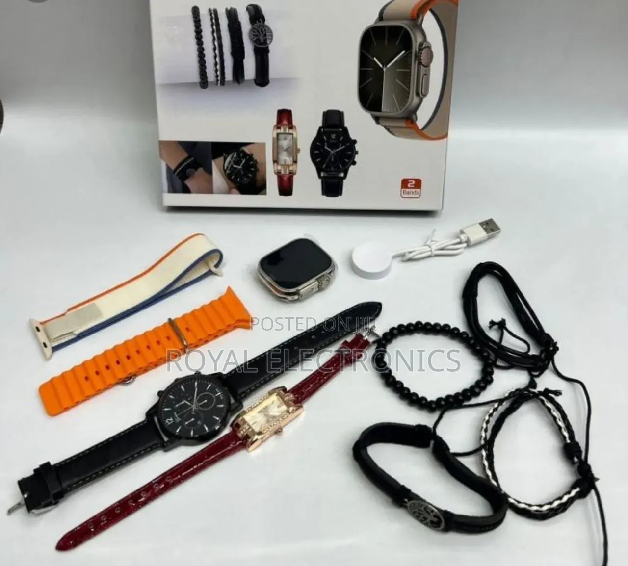Smart Watch ጨምሮ 2 ሰዓቶች የያዘ Premium Gift Full Sets