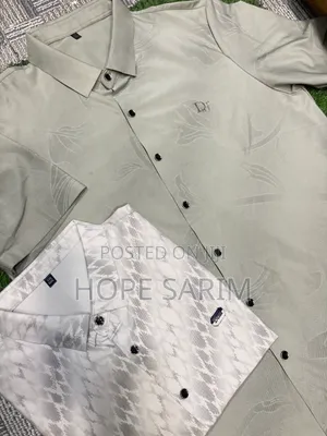 Dior Jacquard Leaf Short-Sleeve Shirts