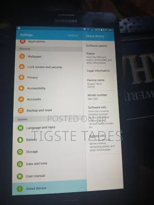 Samsung Galaxy Tab A  SM-T285 8 GB Black