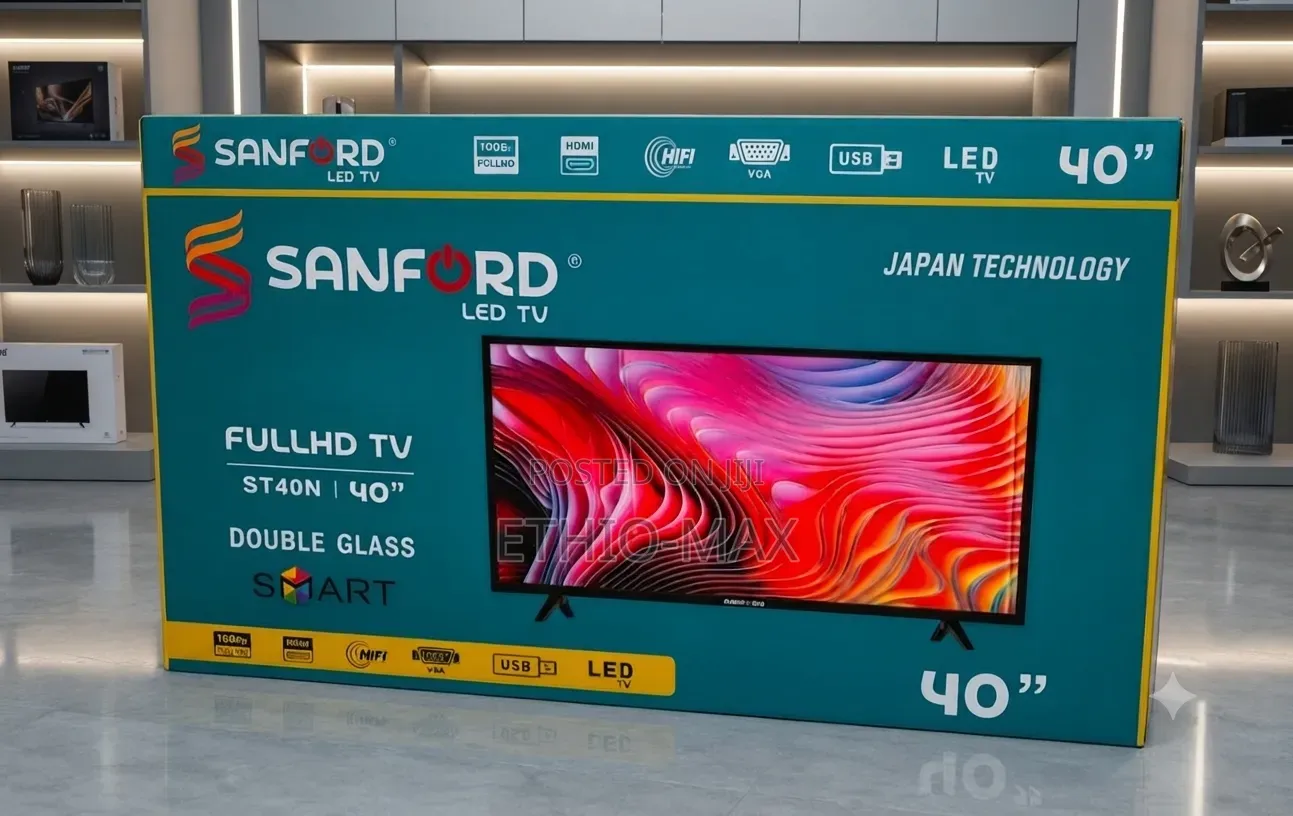 Sanford 40" Smart Android Tv – Double Glass Design
