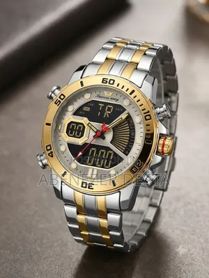Succes-Way a Silver and Gold Stainless Steel
Band.