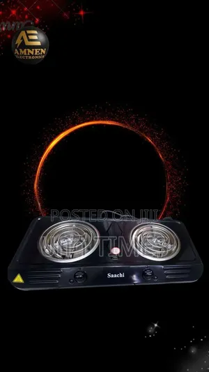 Saachi Double Hot Plate Electric Stove – Stainless Steel Body