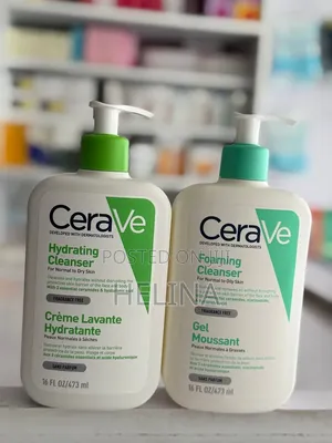 Cerave Hydrating and Foaming Cleanser for Normal to Dry Oily Skin