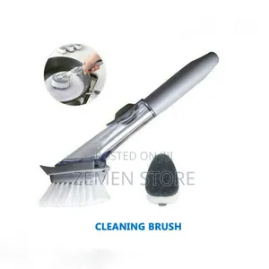 Soap Dispensing Dish Cleaning Brush - 2-in-1 Replaceable Head