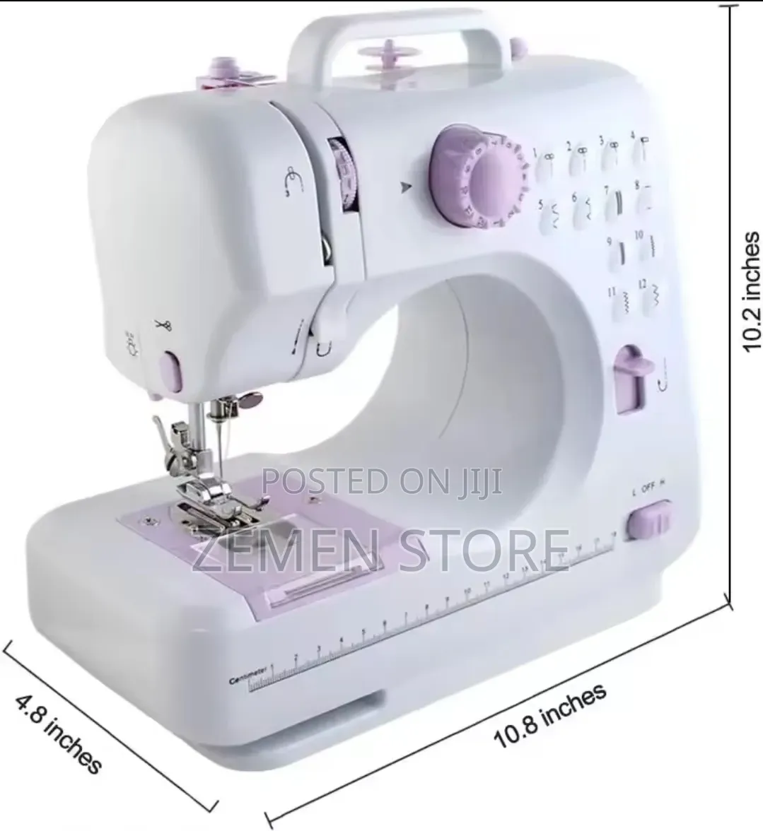 Desktop Electric Sewing Machine - 12 Built-in Stitches Multi-fabric