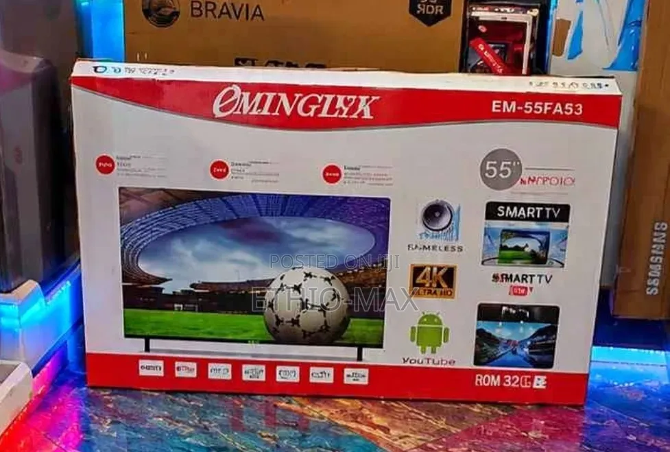 Emingtek Tv 55" Smart Android Tv – Frameless Design | New Arrival 2026