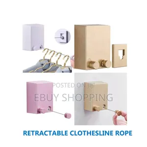 Compact Retractable Clothesline With Self-Retracting Mechanism