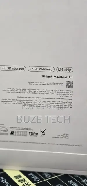New Laptop Apple MacBook Air 2025 M4 16GB Apple M4 SSD 256GB