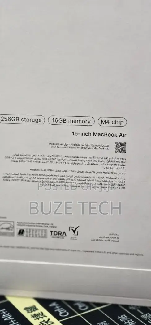 New Laptop Apple MacBook Air 2025 M4 16GB Apple M4 SSD 256GB