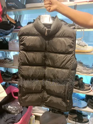 Premiumpremium Men's Black Puffer Vest Jacket