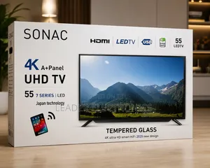 Sonac Tv 55" Smart Android Tv – Tempered Glass | Uhd | A+ Panel