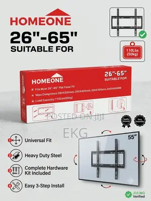 Homeone ምርጥ የቲቪ ግድግዳ መስቀያ (Tv Wall Mount) - ከ26" እስከ 65"