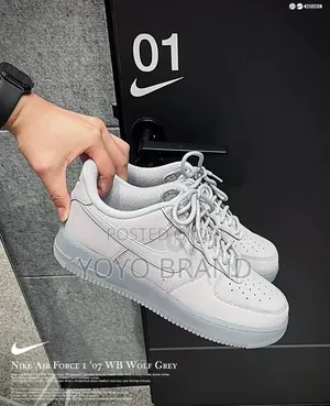 Nike Air Force 1 '07 Wb Wolf Grey Sneakers Unisex Fashion Shoes