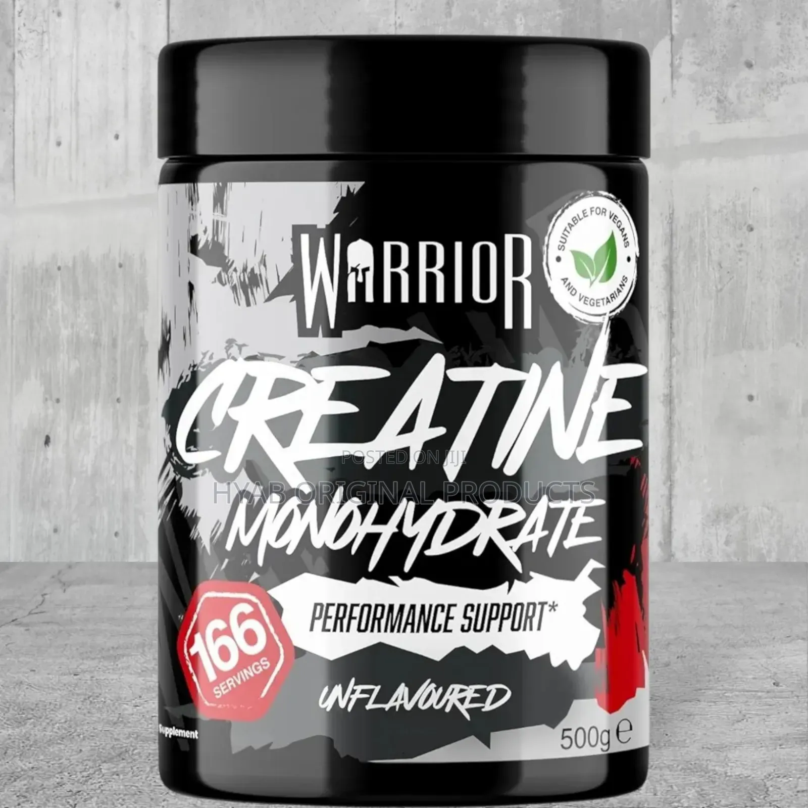 Warrior Creatine Monohydrate Powder 500g (166 Servings)Pure Creatine