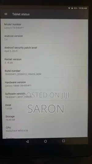 Lenovo Tab E8 16 GB Black