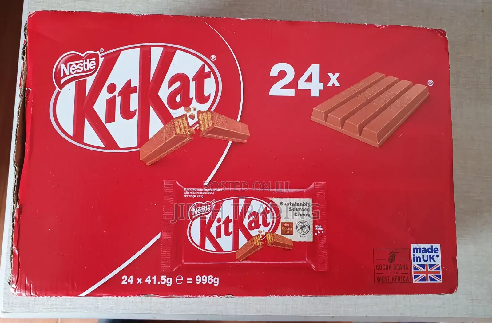 Kitkat Chocolate Wafer Bars – Box of 24