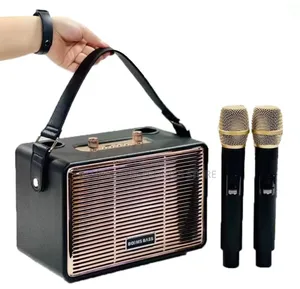 እጅግ ከፍተኛ ጥራት ያለው Karoke Speaker With Two Microphone