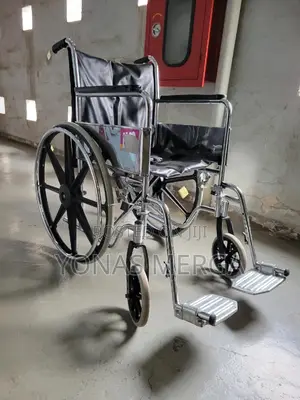 Slightly Used Manual Wheelchair吉麵steel Feet Rest Fixed 150kg