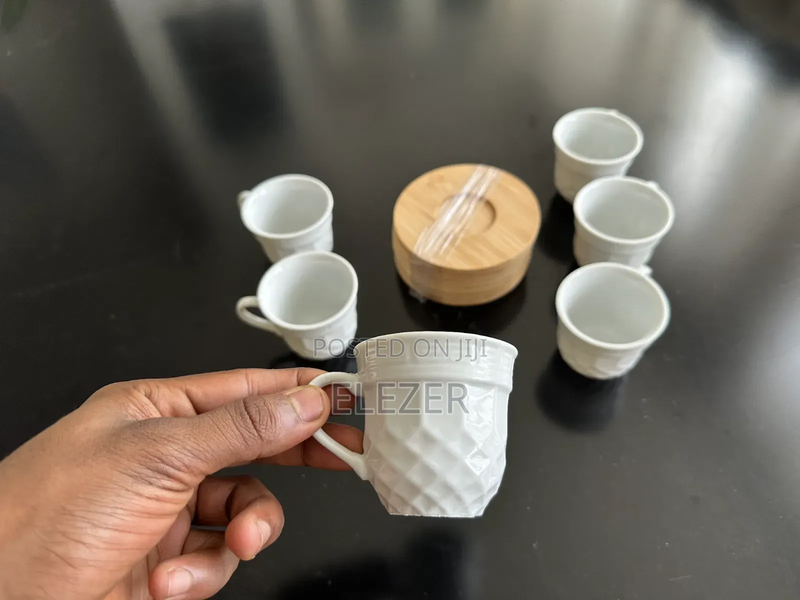 Elegant 6-Piece White Porcelain Espresso