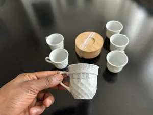 Elegant 6-Piece White Porcelain Espresso