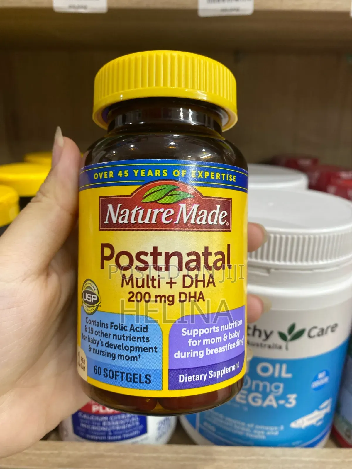 60 Softgels Postnatal Multi + Dha Supports Nutrition for Mom Baby