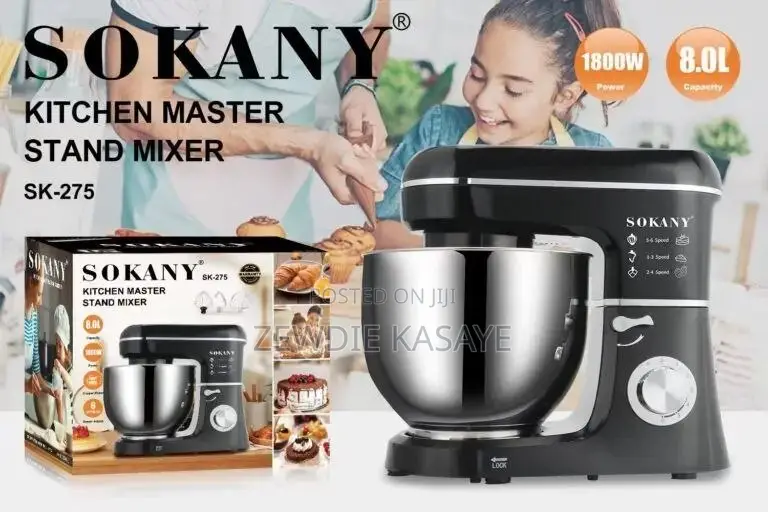 Sokany 8.0l Stand Mixer With 6 Speeds and Pulse Functio