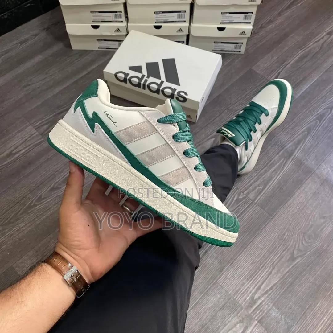 Adidas Wcard Adv U 'Green' Sneakers With a Cream Upper and Dark Green