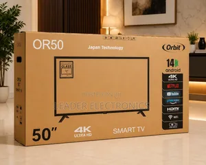 Orbit Tv 50" Smart Android Tv – Double Glass | Android 14.0 | Uhd
