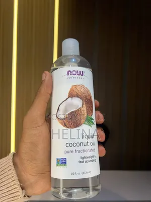 Now Liquid Coconut Oil Pure Fractionated Light Weight Fast Absorbing