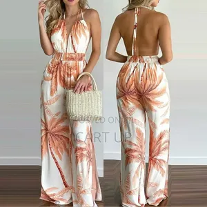 Backless Wide Leg Jumpsuit