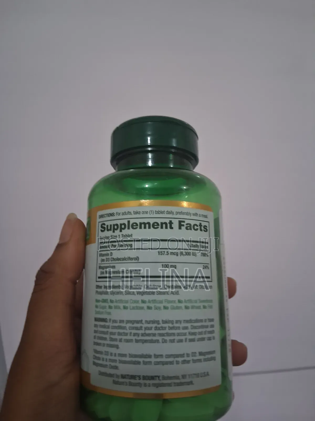 Magnesium Citrate + D3 for Whole Body Health 90 Tablets From Usa