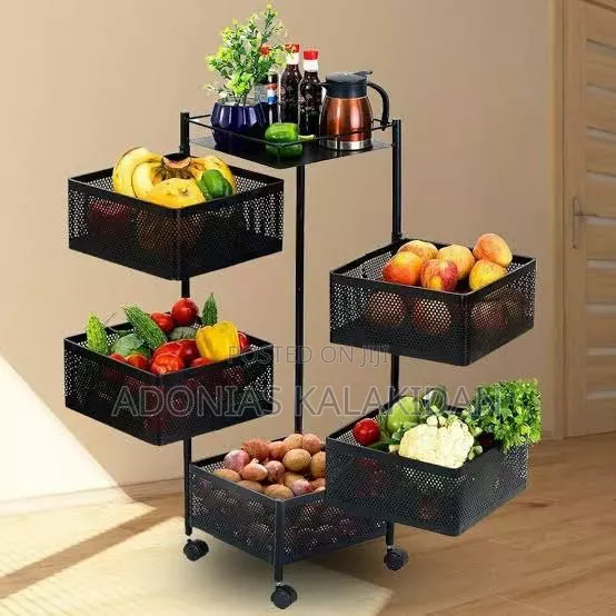 5 Layer Moveable Kitchen Storage Rack
