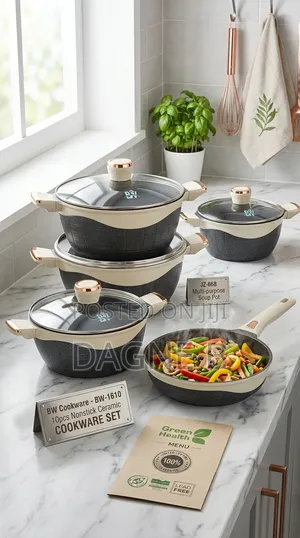Bw 10pcs Non-Stick Ceramic Cookware Set