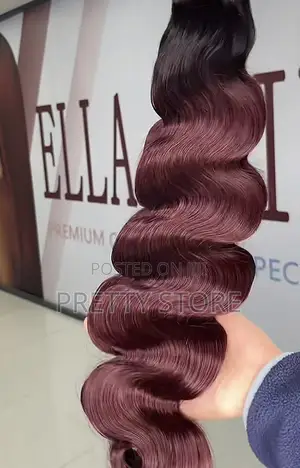 24 Inch 3pcs Burgundy Super Double Drawn Wave Human Hair