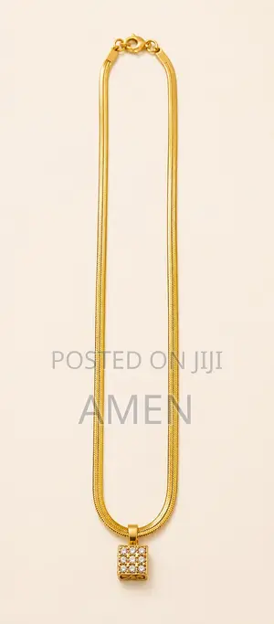 Gold Snake Chain Ball Pendant Necklace